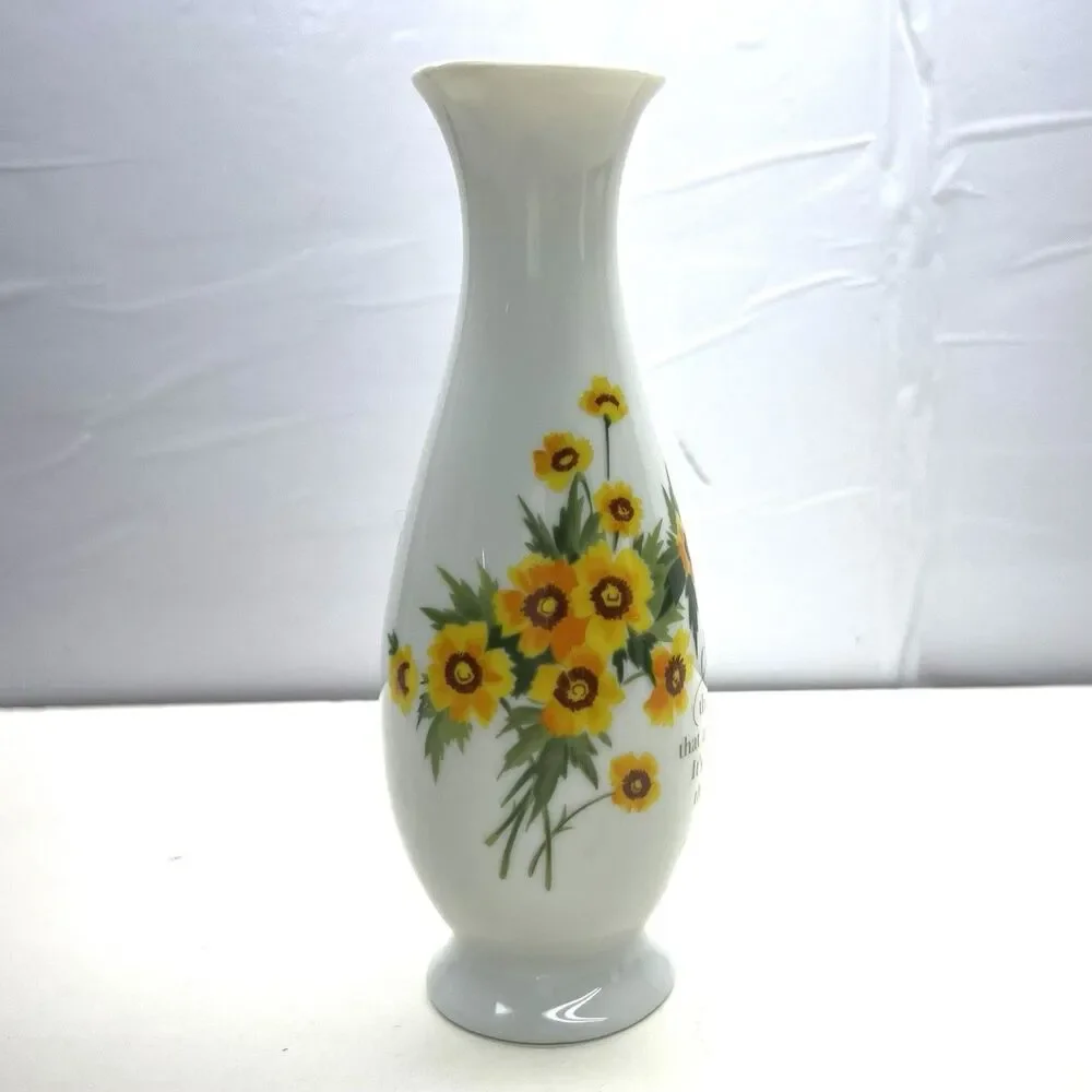 Vintage Helen Steiner Rice- Ceramic Vase- Heart Gifts Inspirational Quote